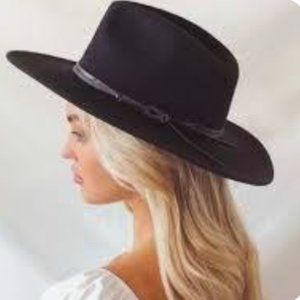 Wyeth Logan Hard Brim Hat in Black